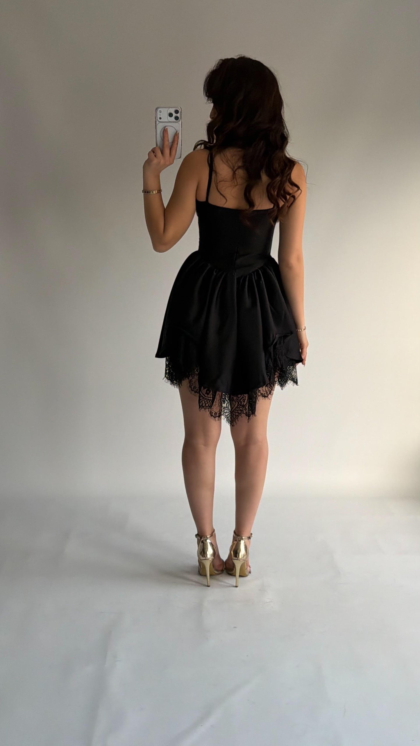 Asymmetric Ruched Corset Mini Dress