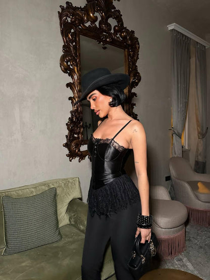 Satin Lace Bustier