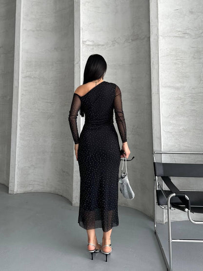 Celestial One-Shoulder Dress