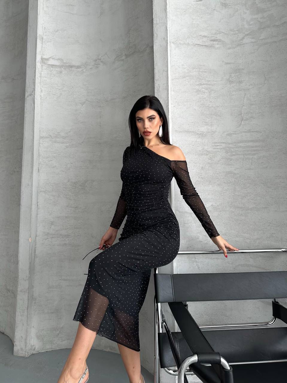 Celestial One-Shoulder Dress